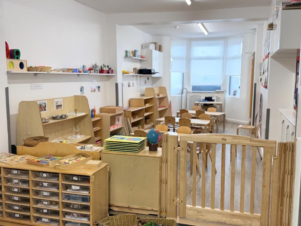Montessori classroom interior at Unique Child Montessori Higham Hill