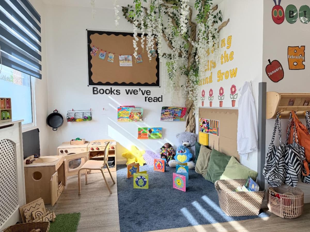 Unique child montessori bright organized classroom space