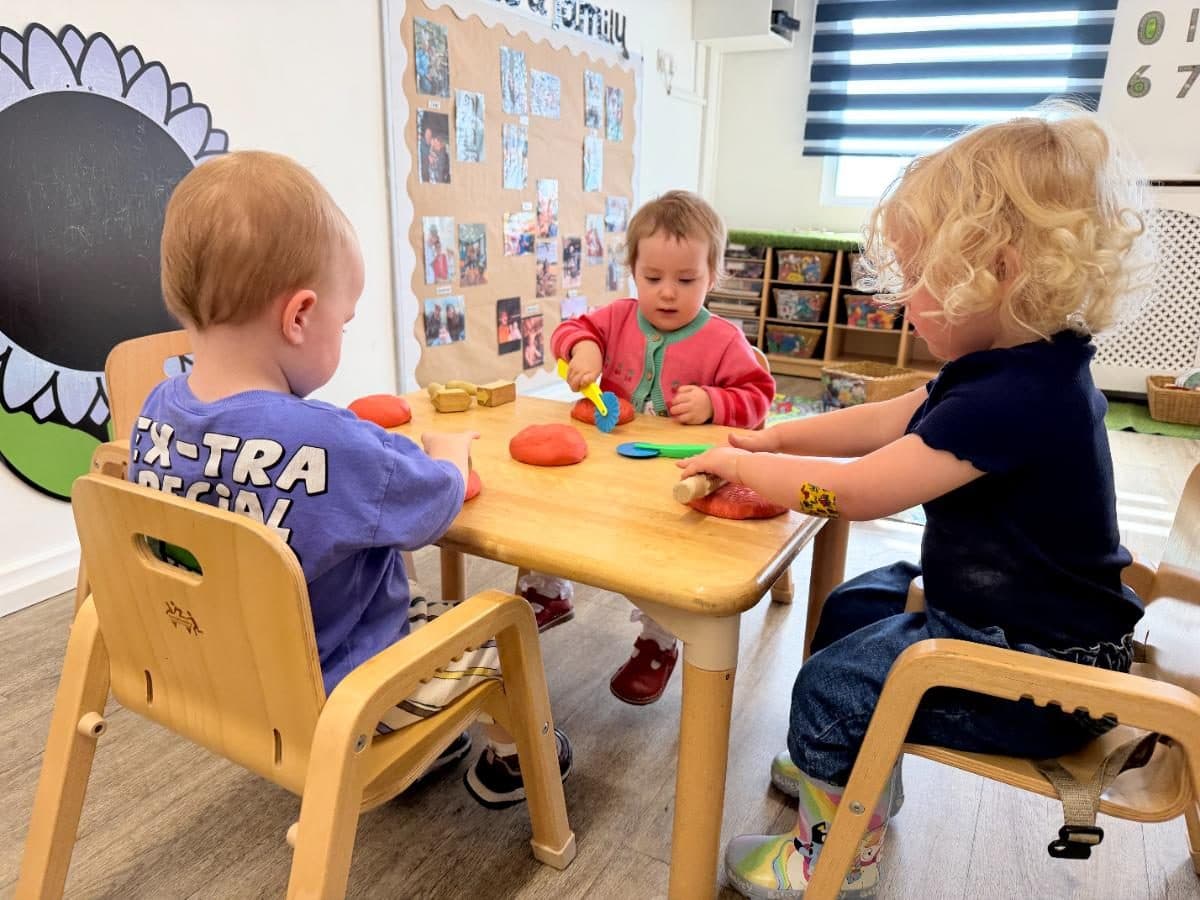 Unique child montessori children playing with toys together