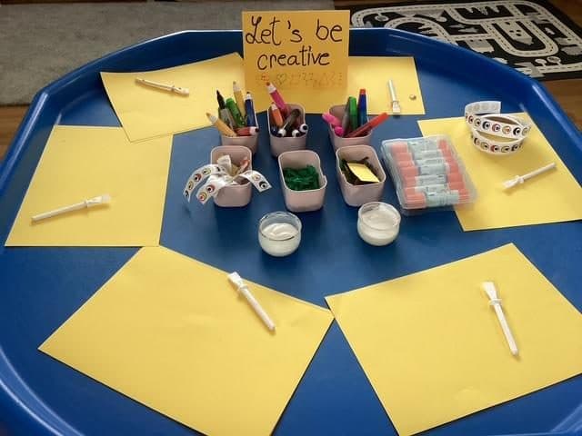 Creative art station at unique child montessori northolt